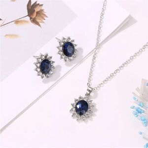 Fashion Style Jewelry Set Crystal Eyes Drop Earrings Necklace  Women Wedding